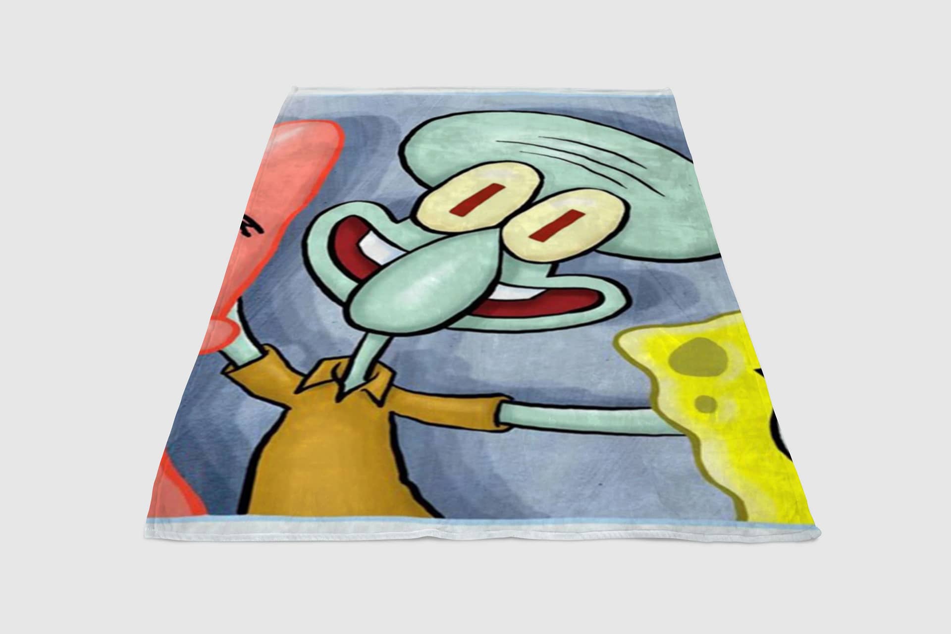 Wallpaper Spongebob Bersama Patrick Dan Squidward Fleece Blanket