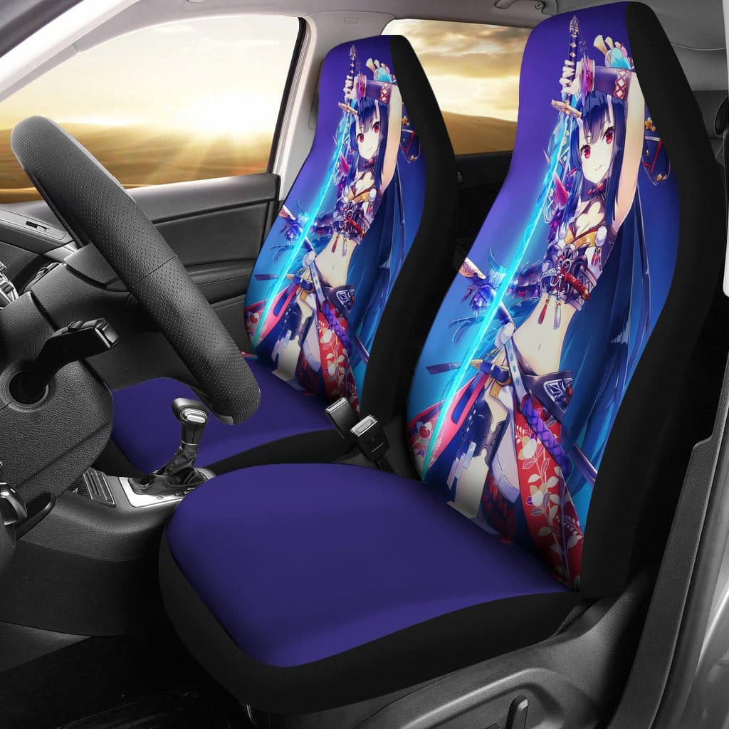 Warrior Anime Girl Car Seat Covers