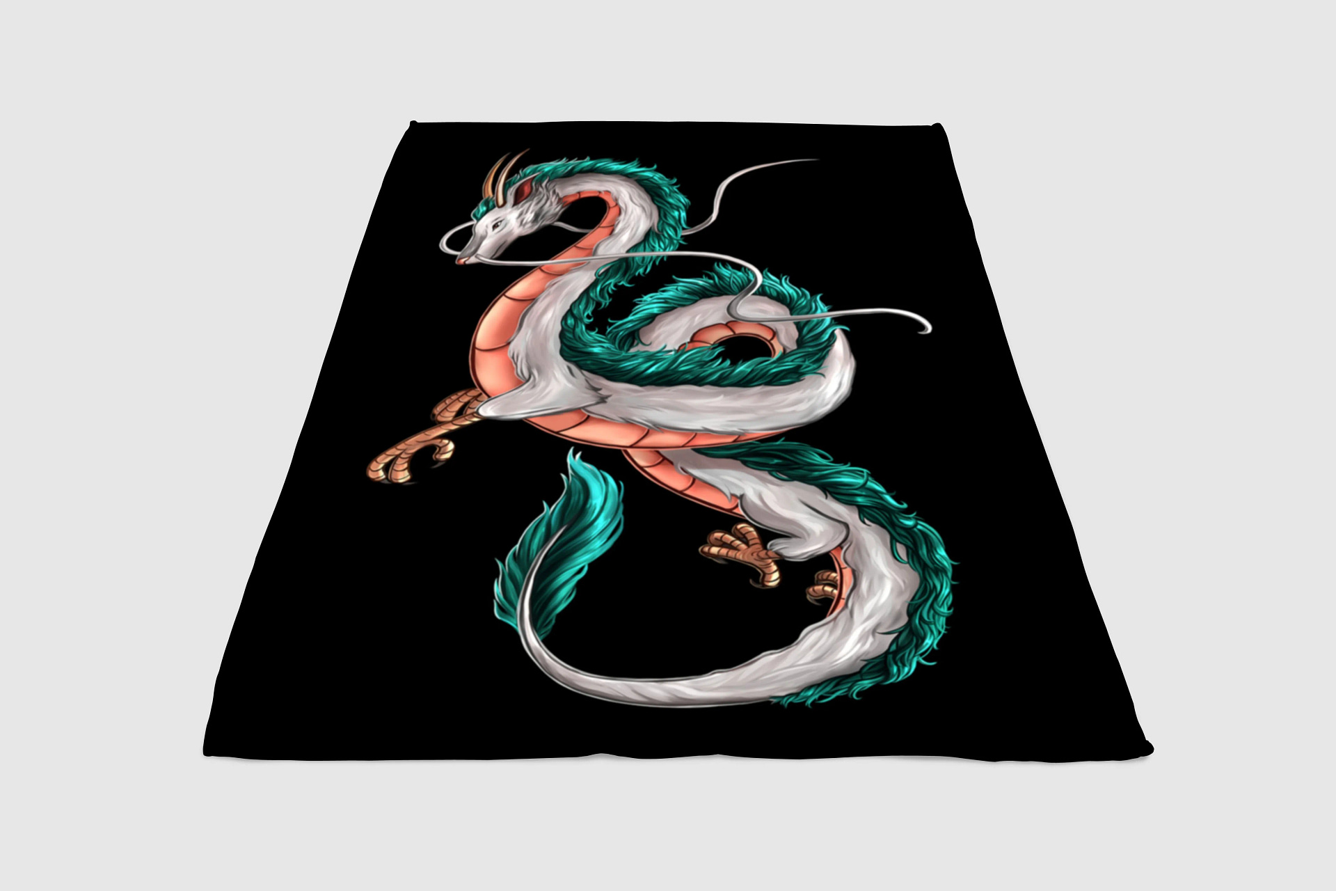White Dragon Haku Fleece Blanket
