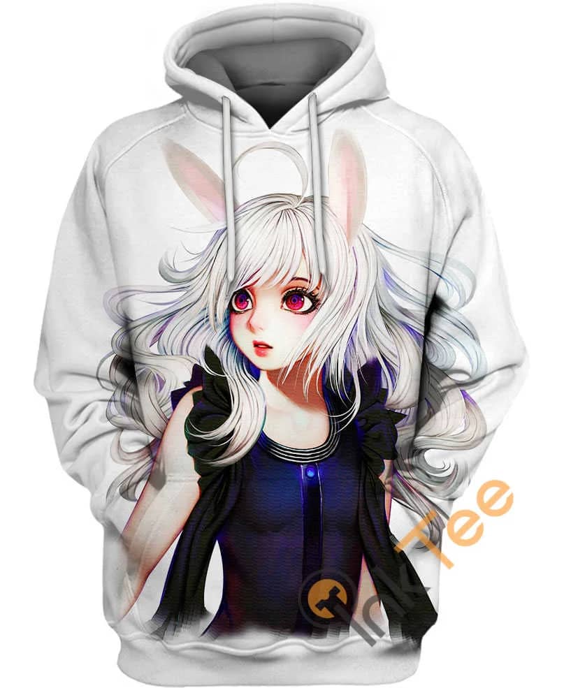 White Rabbit Anime Girl Amazon Best Selling Hoodie 3D