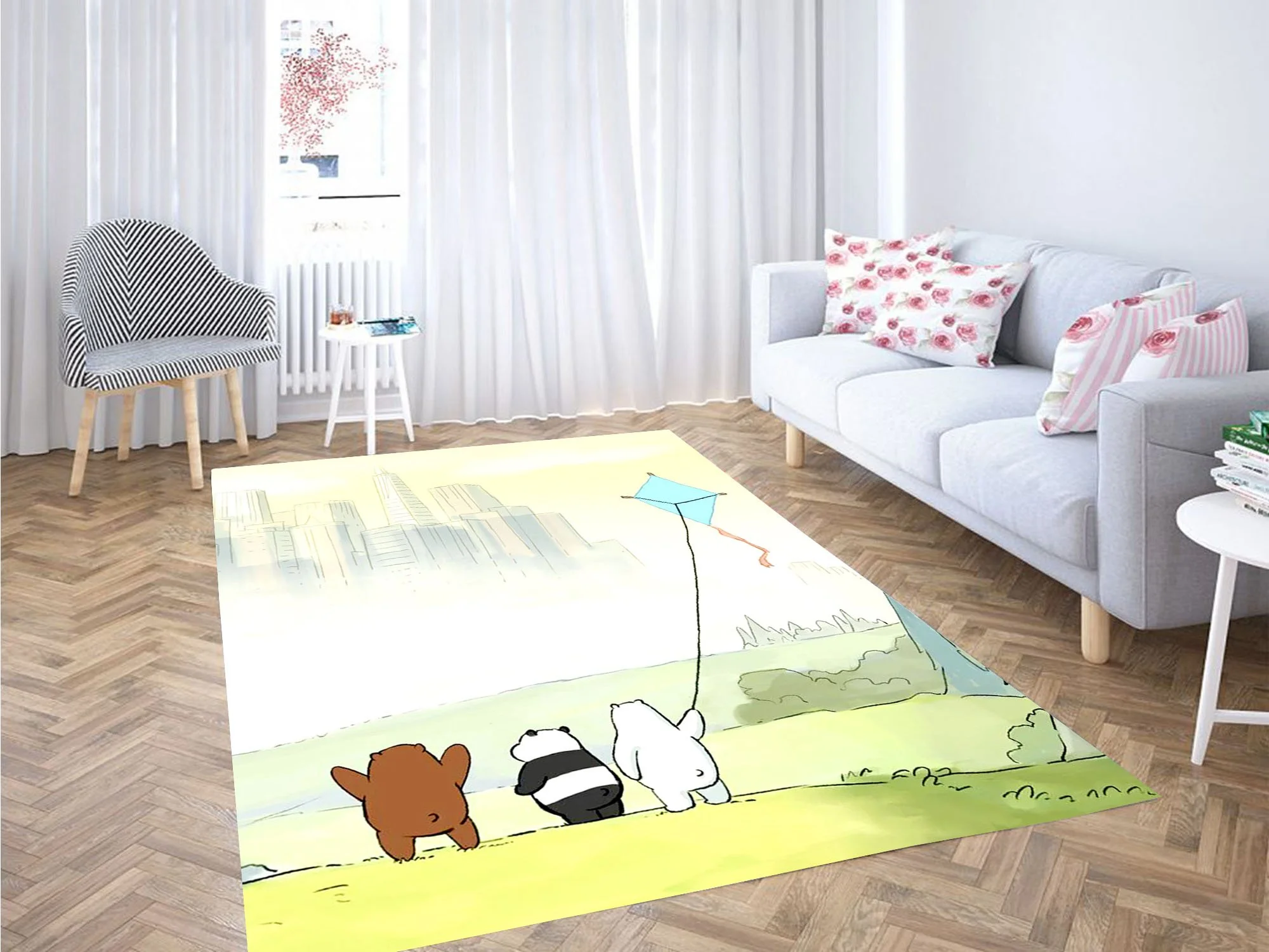 With Kate We Bare Bears Carpet Rug