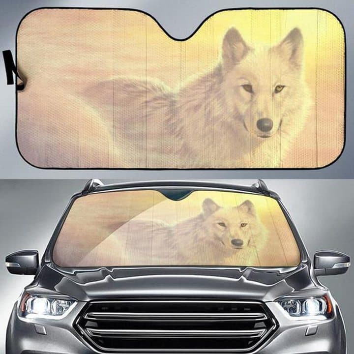 With Wolf Print A Unique Gift For Any Wolf Lover No 342 Auto Sun Shade