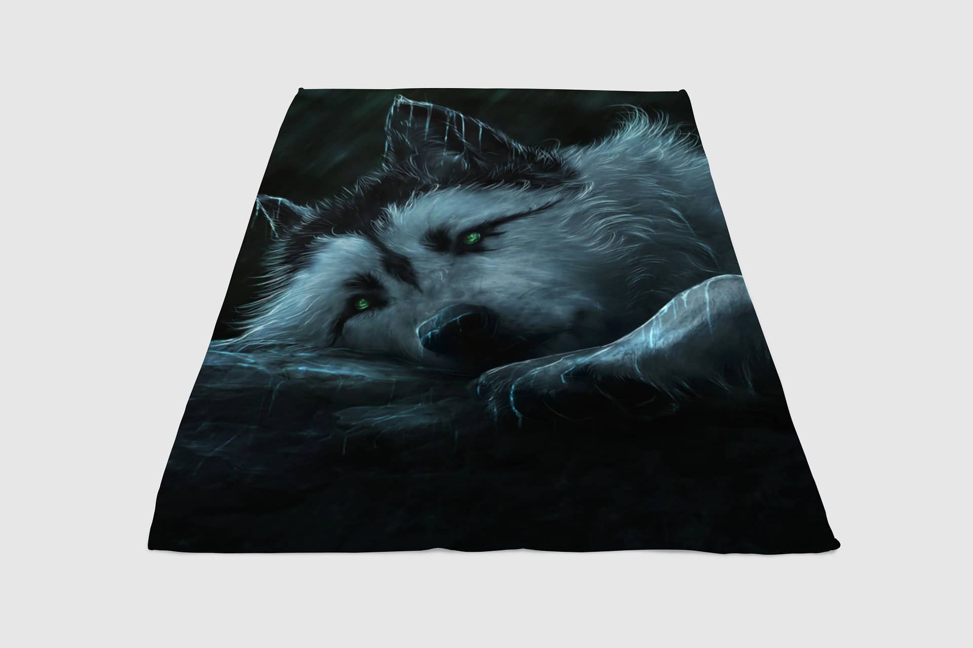 Wolf In The Rain Fleece Blanket