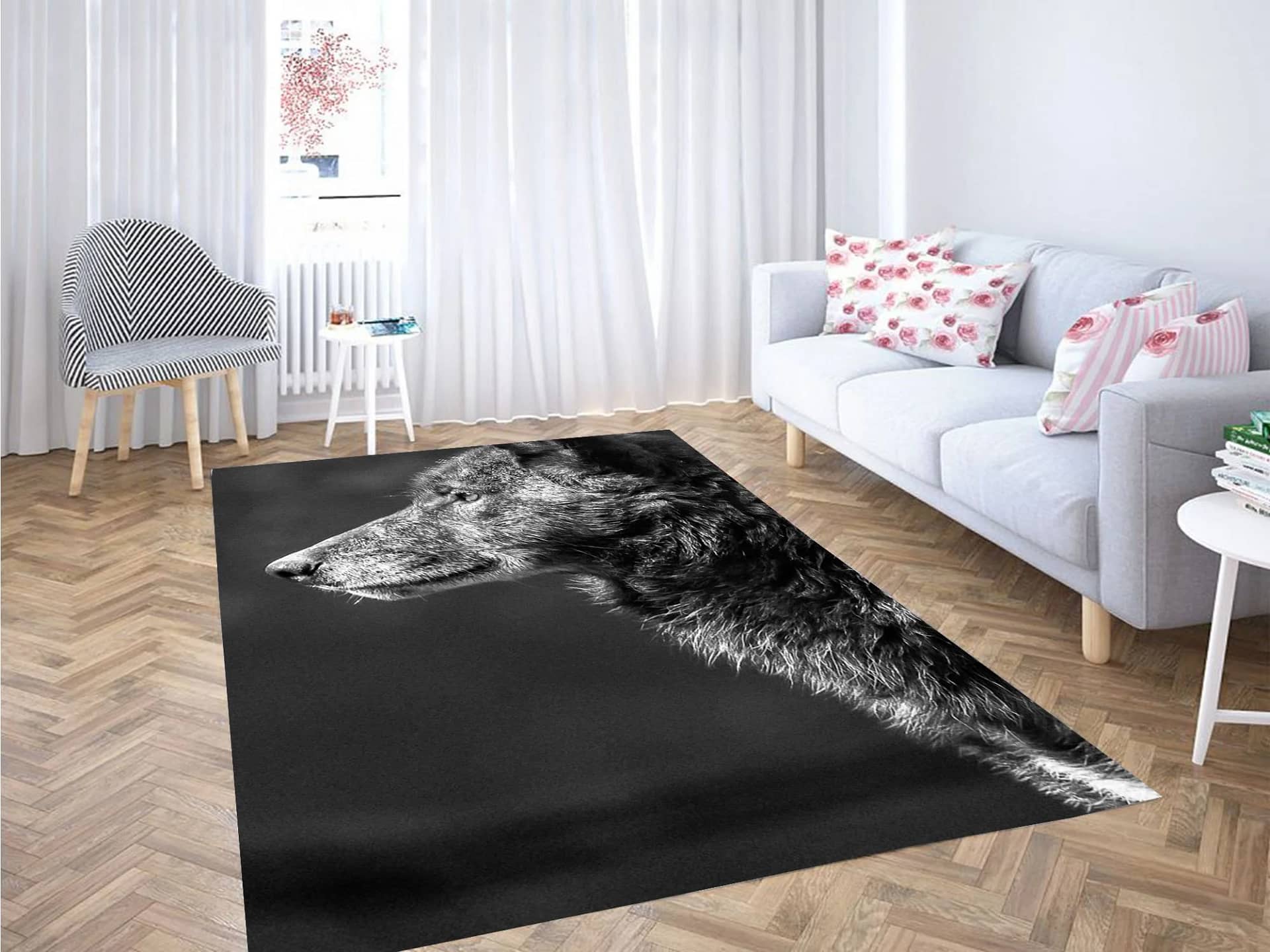 Wolf Monochrome Carpet Rug