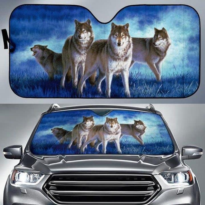 Wolf Pack For Wolf Lovers No 684 Auto Sun Shade