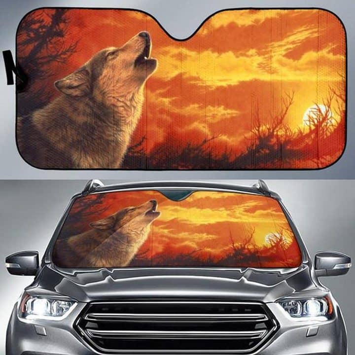 Wolf Print A Unique Gift For Any Wolf Lover No 685 Auto Sun Shade