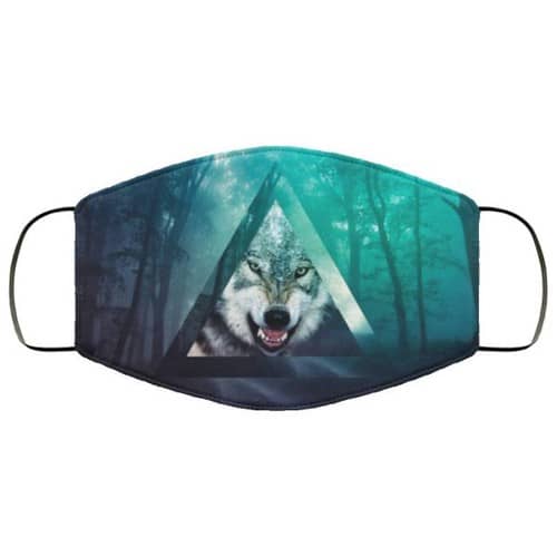 Wolf Triangle Trees Washable No5040 Face Mask