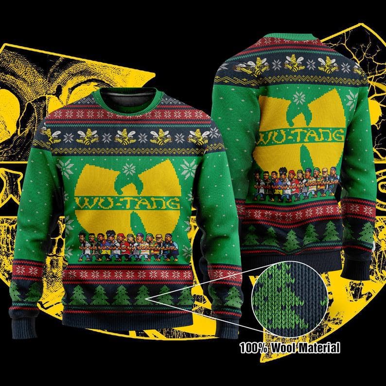 Wu-Tang Clans Christmas 100% Wool Ugly Sweater
