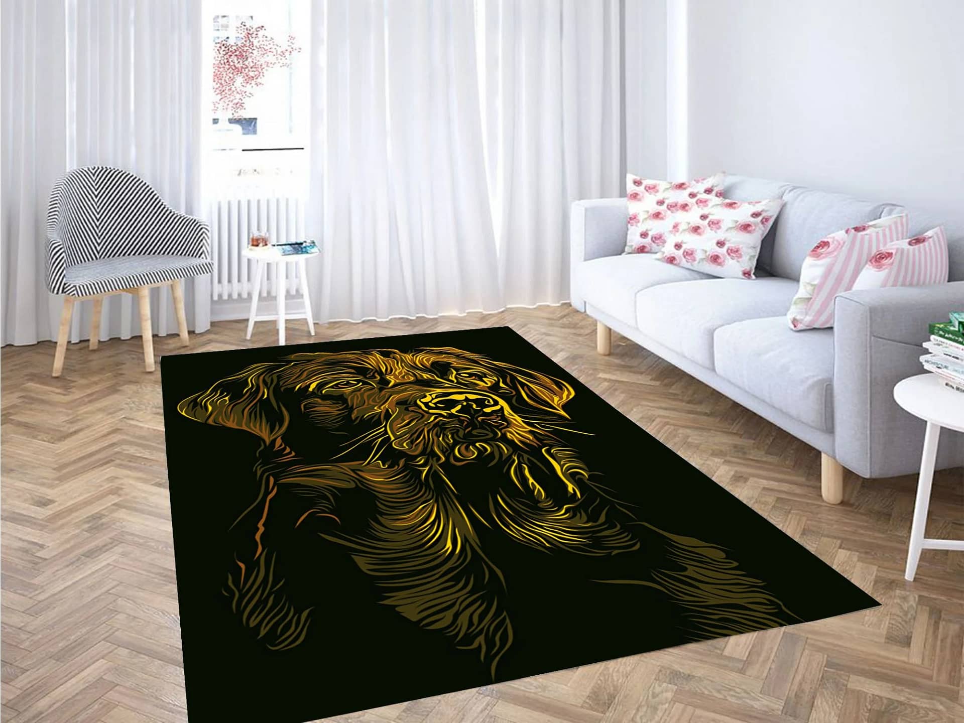 Yellow Dog Carpet Rug