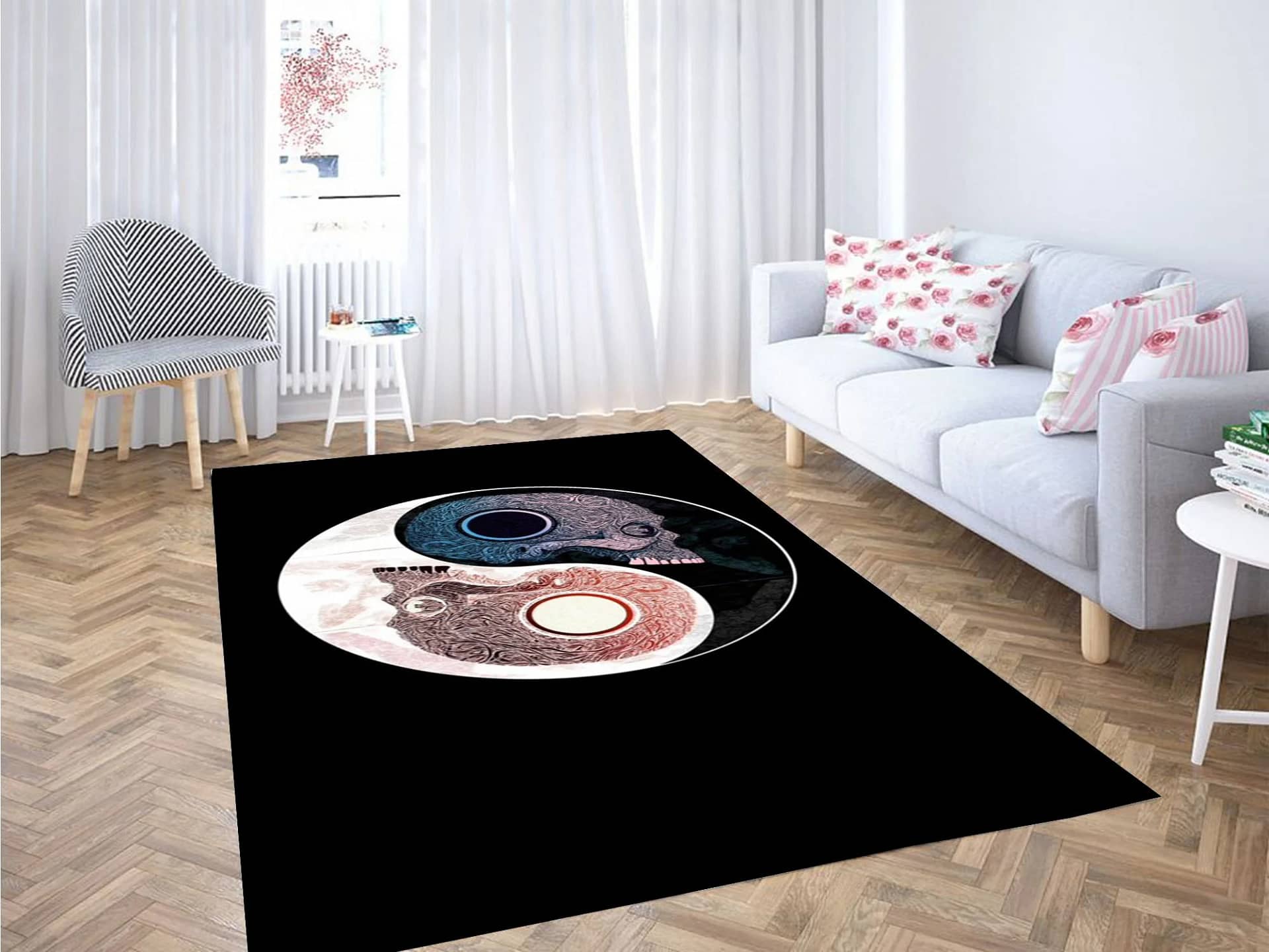 Yin And Yang Wallpaper Carpet Rug