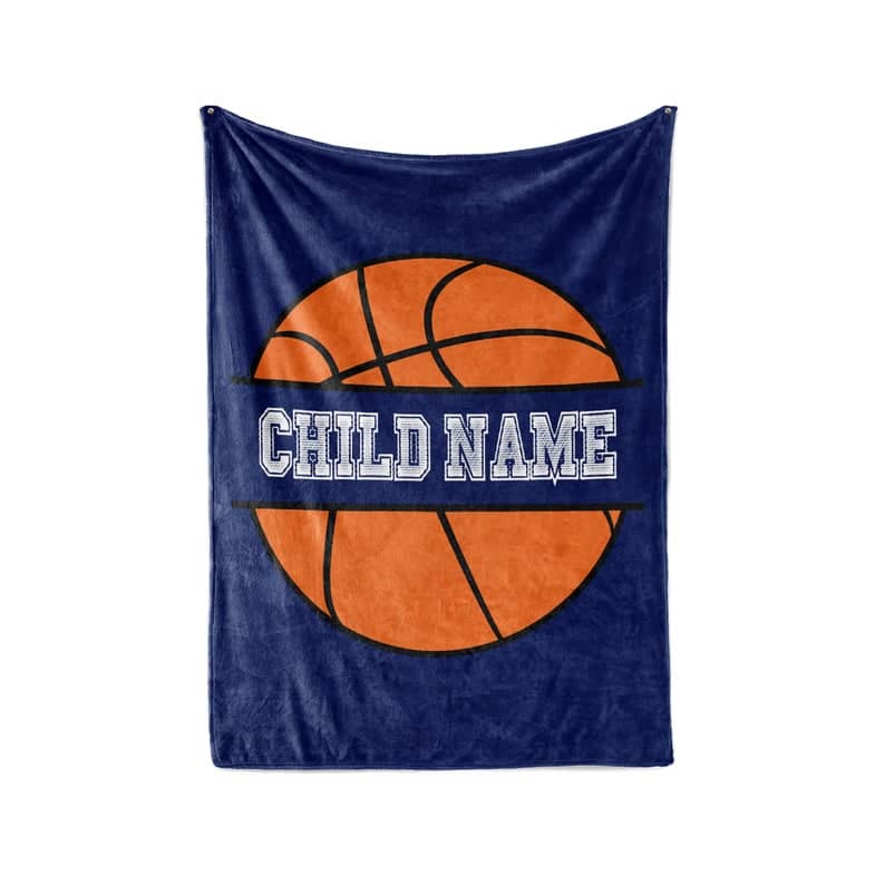 Youth Basketball Player - Personalized Custom Fleece And Sherpa Blankets With Your Child's Or Family Name Fleece Blanket