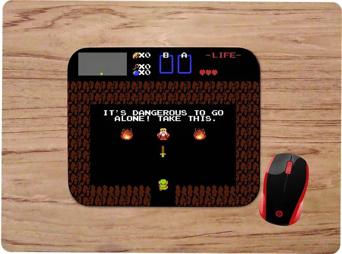 Zelda It's Dangerous To Go Alone Mouse Pads
