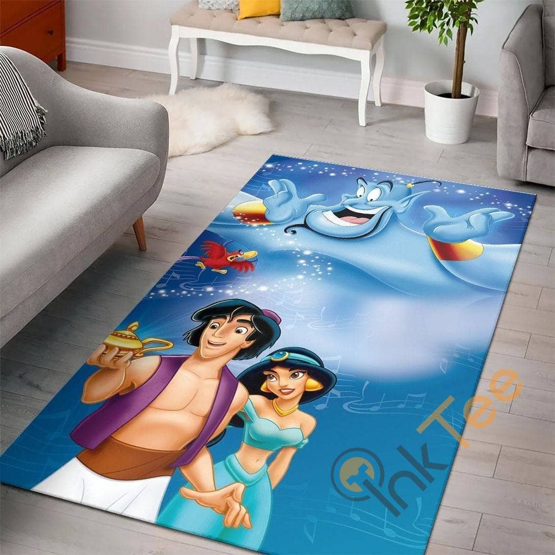 Aladdin Disney Movies Coloring World I Love You To Mickey Lover Rug