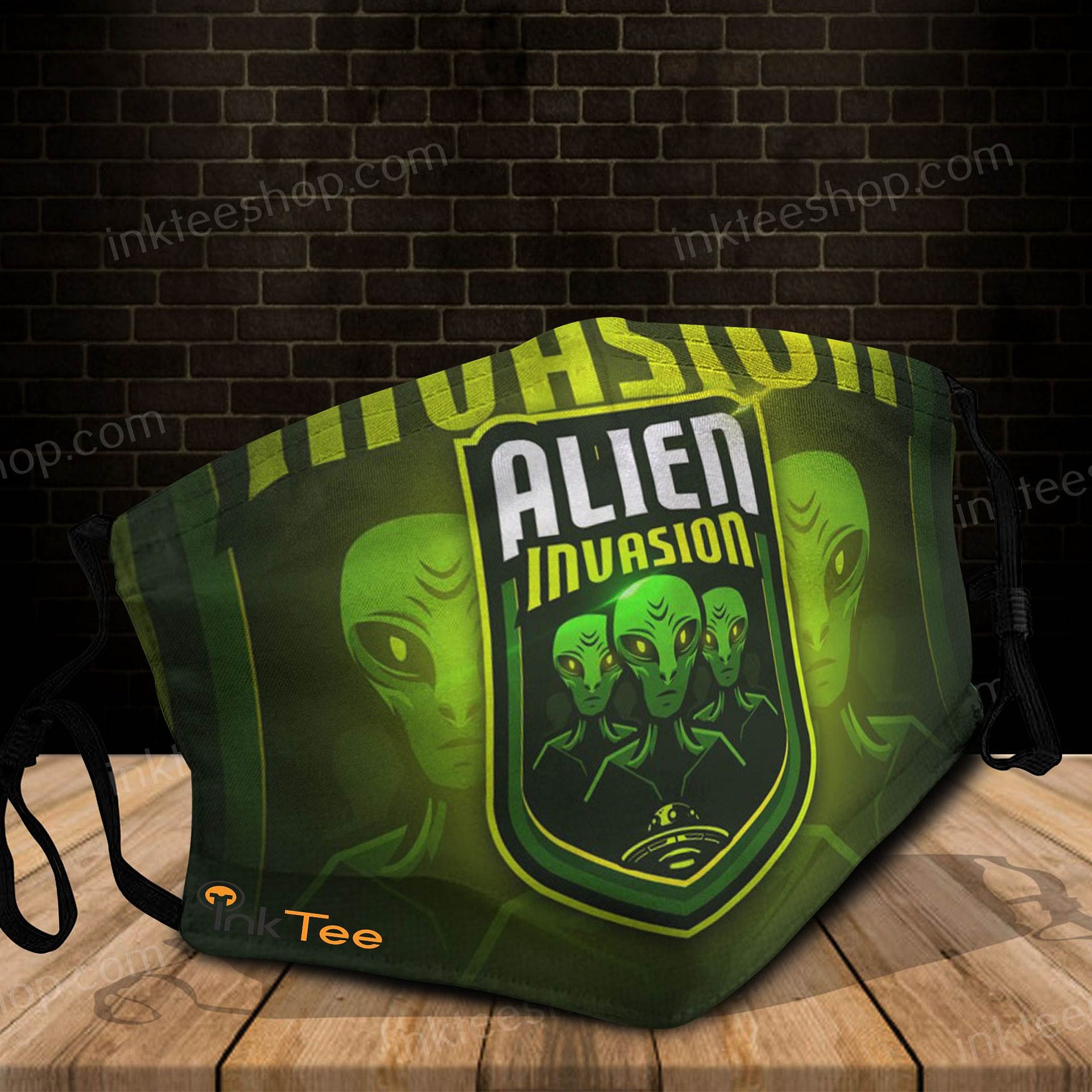 Alien Invasion Mascot For Esports Fans Logo Face Mask