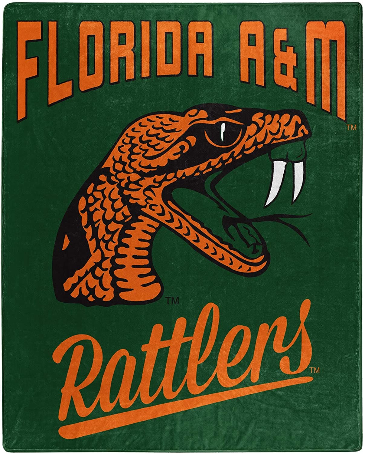 Alumni Silk Touch Throw Blanket Florida A&Amp;M Rattlers Fleece Blanket