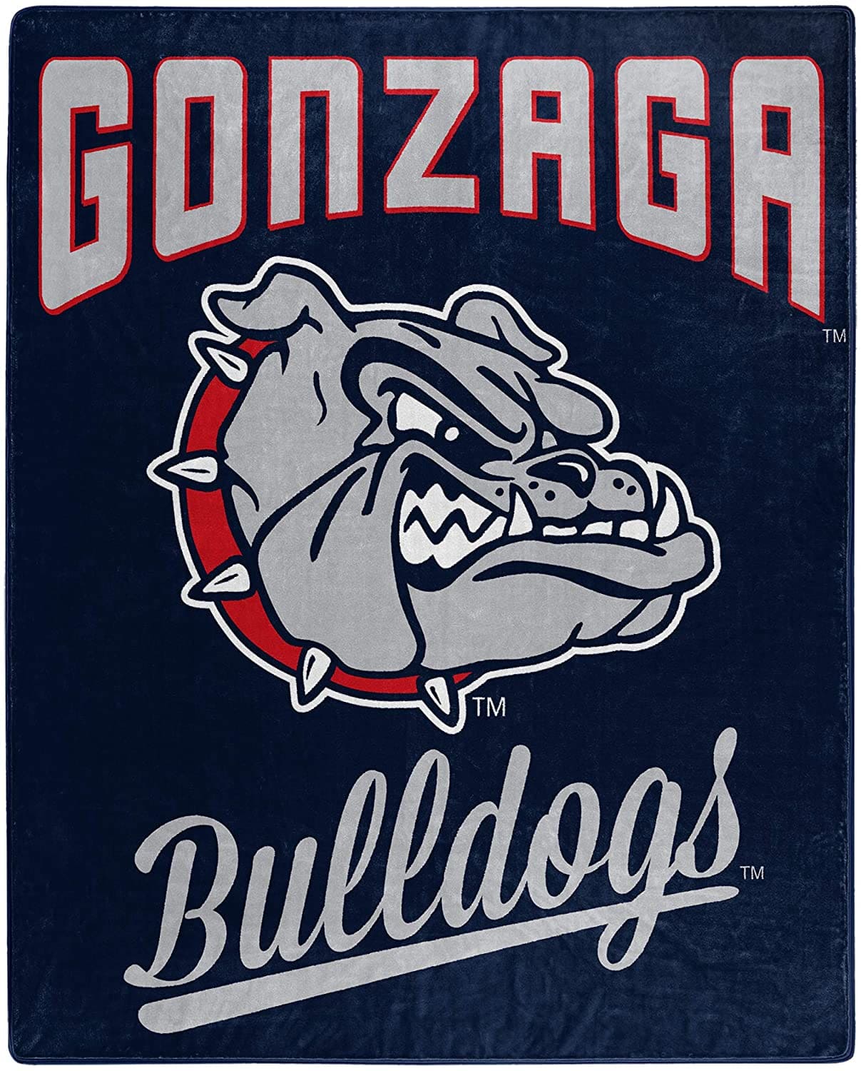 Alumni Silk Touch Throw Blanket Gonzaga Bulldogs Fleece Blanket