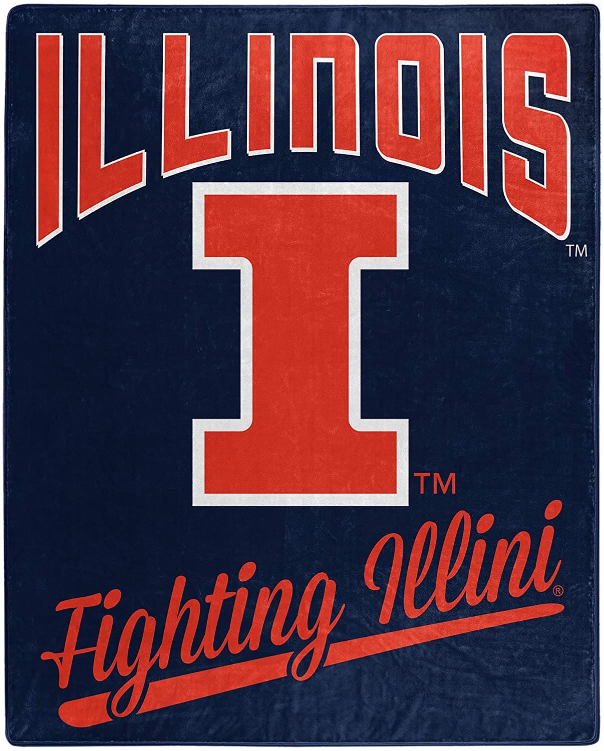 Alumni Silk Touch Throw Blanket Illinois Fighting Illini Fleece Blanket