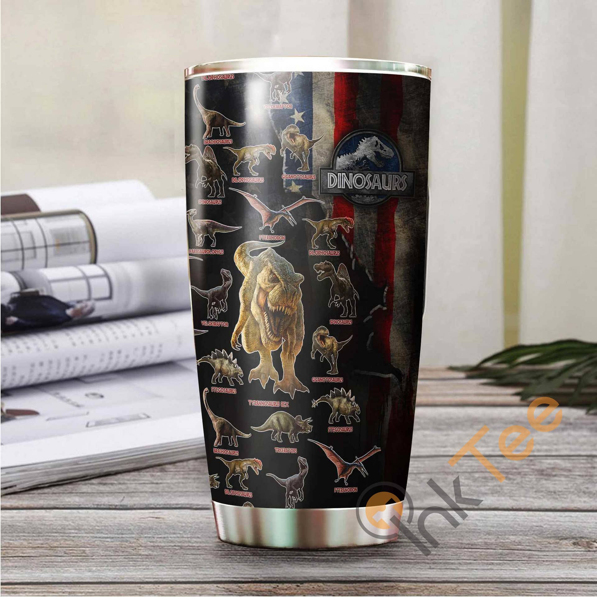 Amazing Dinosaurs Collection Art Stainless Steel Tumbler