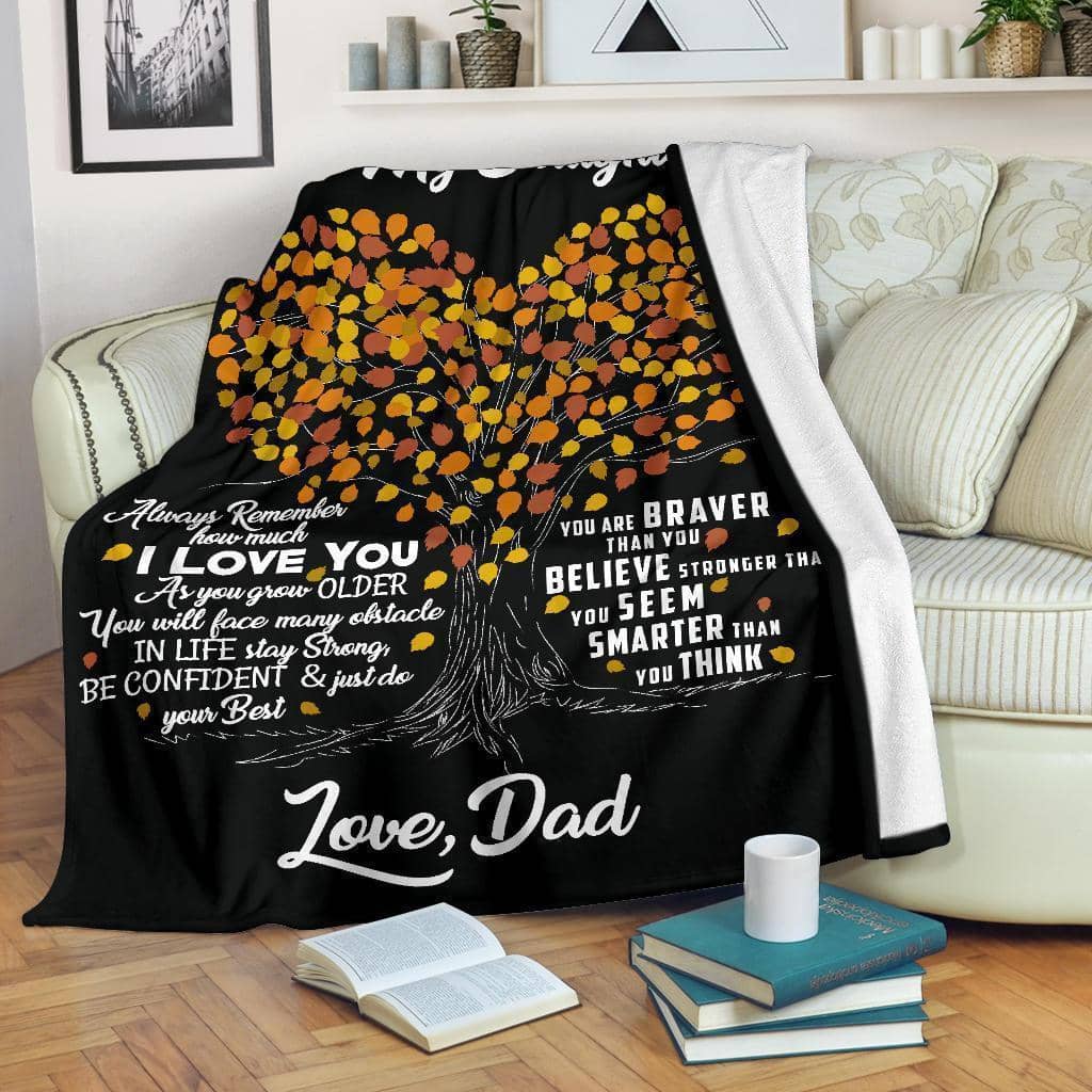 Amazon Best Seller Daughter Alway Remember How Much I Love You Dad Fleece Blanket