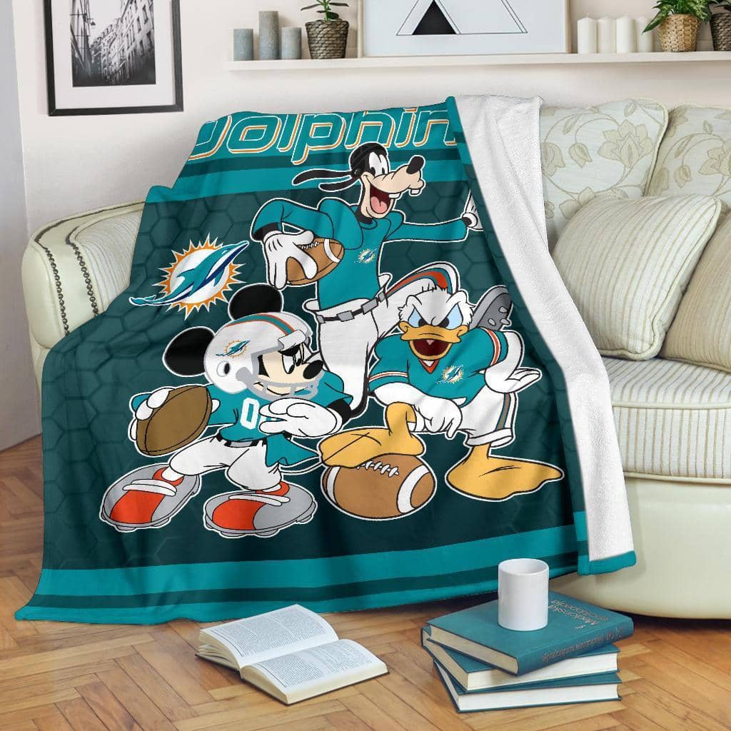 Amazon Best Seller Disney Dolphins Team Football Fleece Blanket