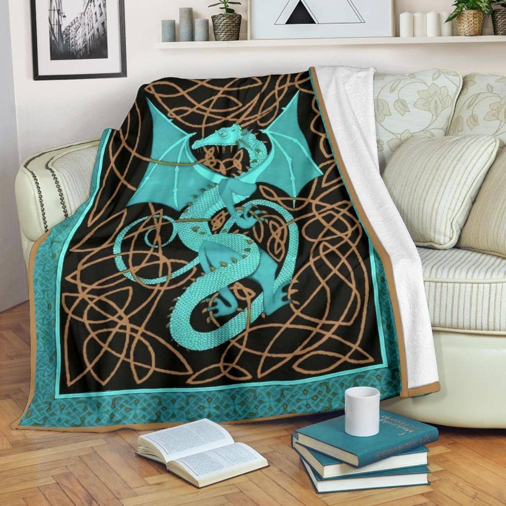 Amazon Best Seller Draw Dragon Dragon Lover Fleece Blanket