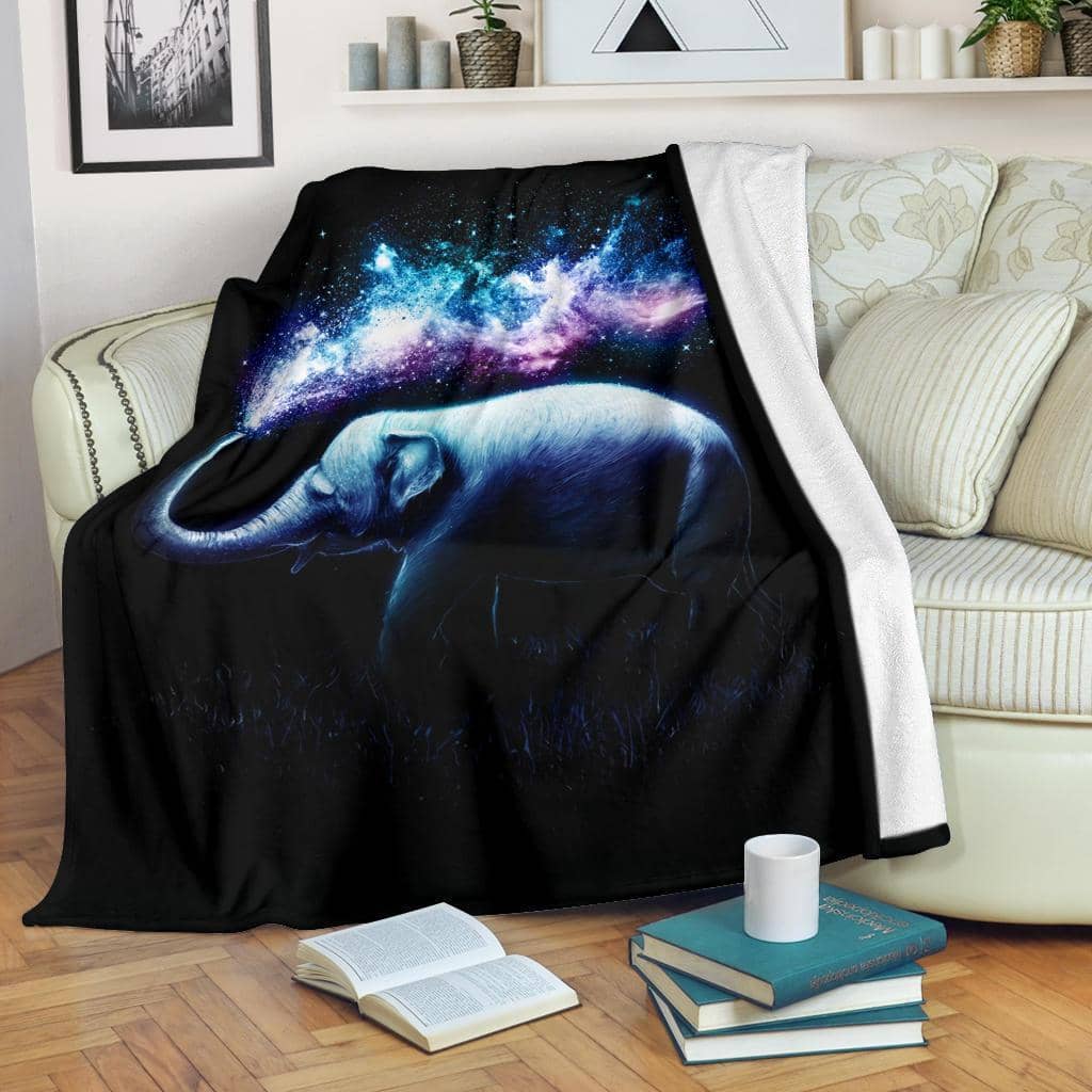 Amazon Best Seller Elephant Galaxy Graphic Fleece Blanket