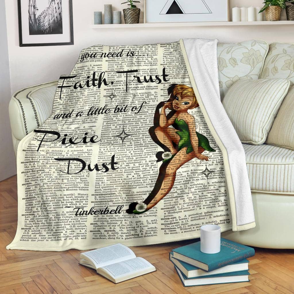 Amazon Best Seller Faith &Amp; Trust Tinker Bell Fleece Blanket