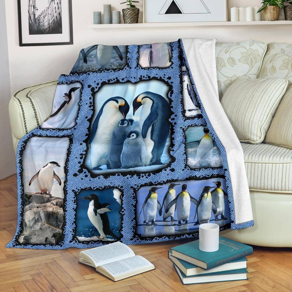 Amazon Best Seller Family Penguin Penguin Lover Fleece Blanket