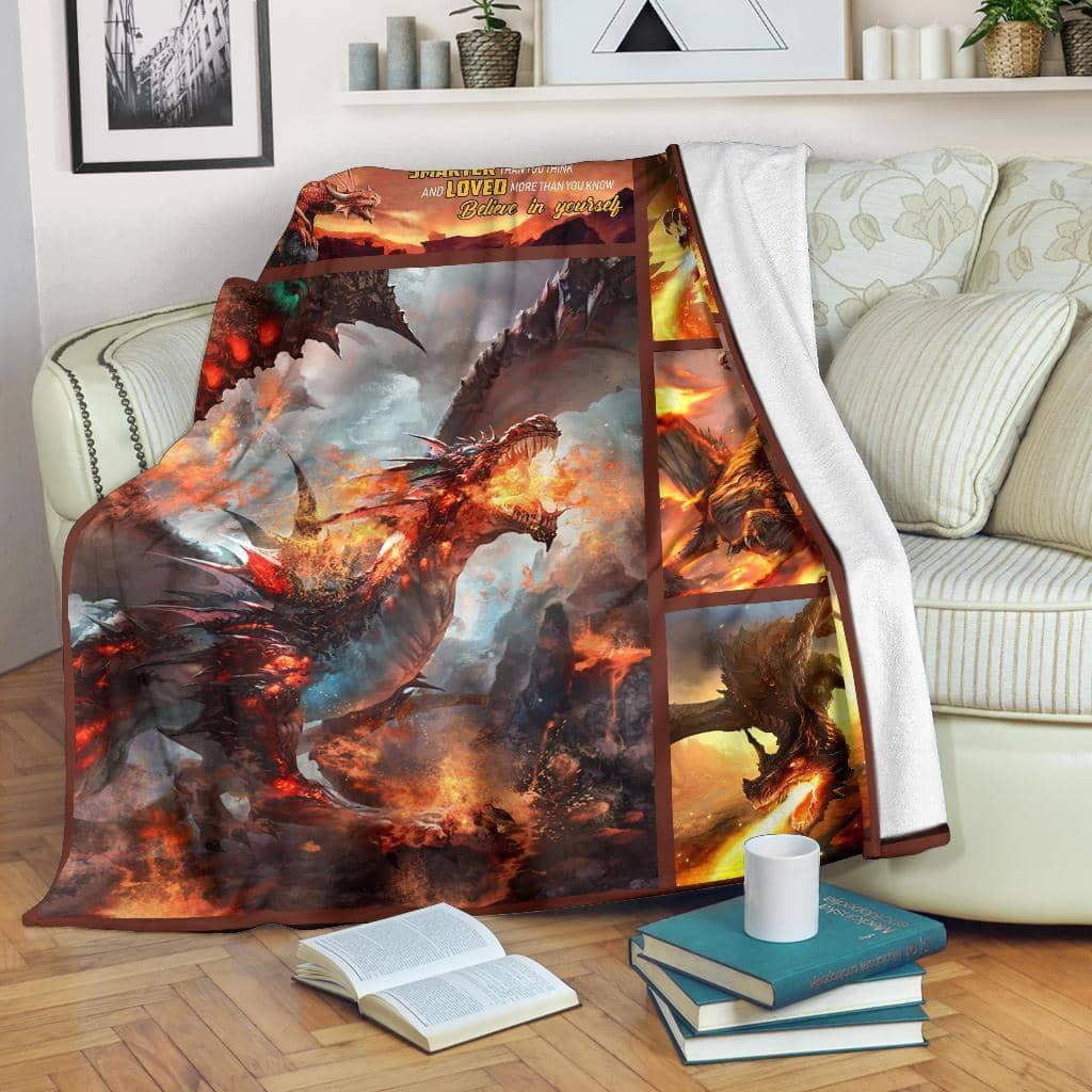 Amazon Best Seller Fire Dragon Idea Dragon Lover Fleece Blanket