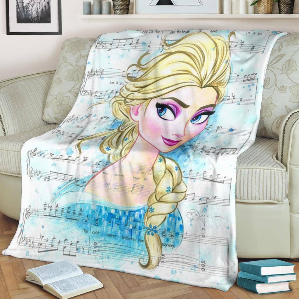 Amazon Best Seller Frozen Song Lyric Elsa Fleece Blanket
