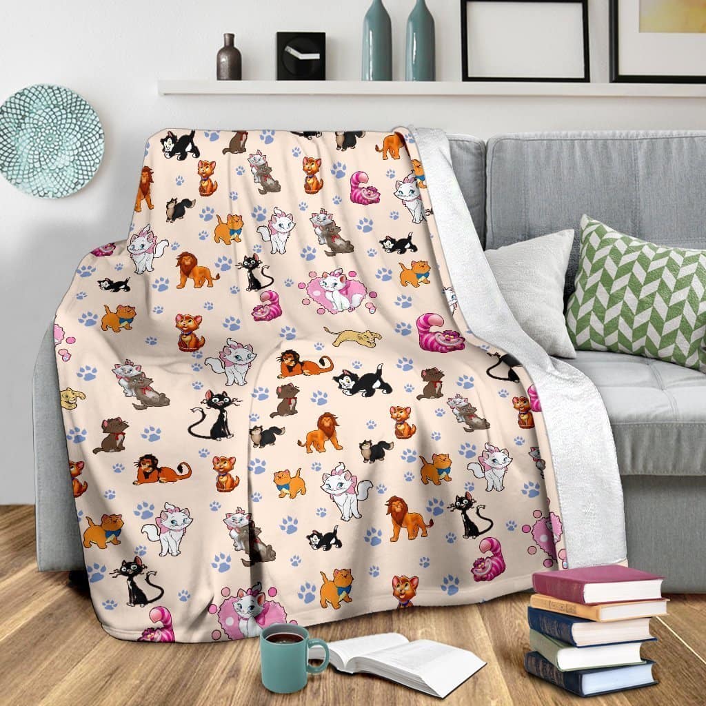Amazon Best Seller Funny Disney Cats Fleece Blanket