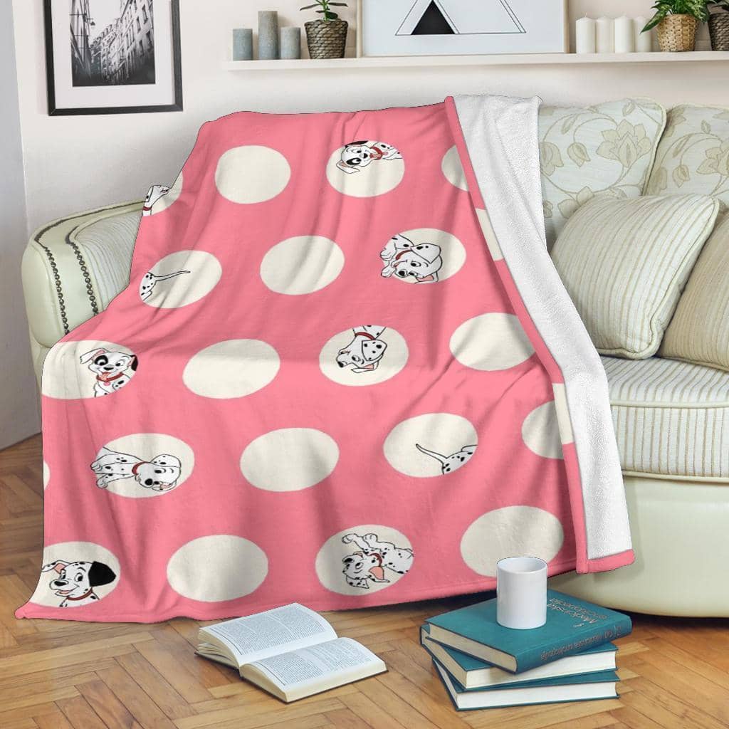 Amazon Best Seller Funny Dot Pink Dalmatian Fleece Blanket