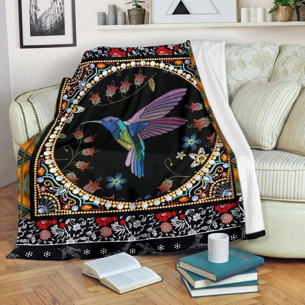 Amazon Best Seller Graphic Art Humming Bird Fleece Blanket