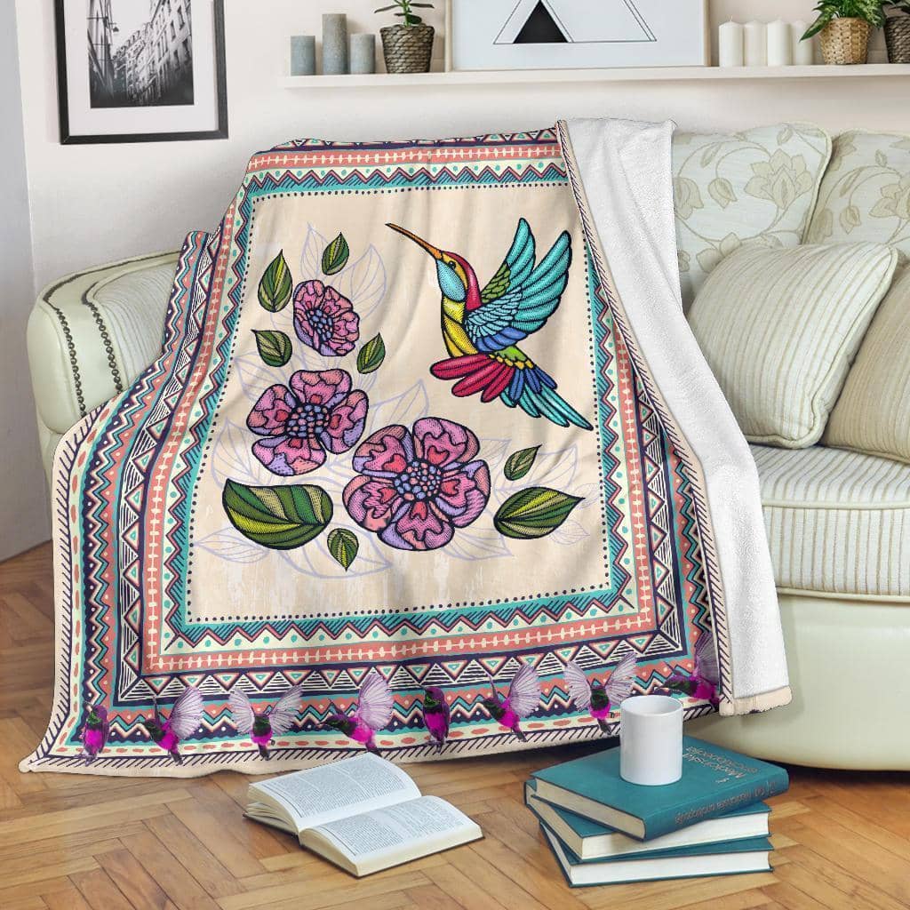 Amazon Best Seller Graphic Art Hummingbird Bird Lover Fleece Blanket