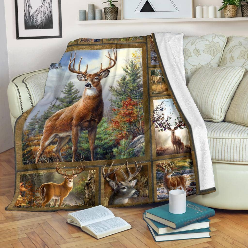 Amazon Best Seller Graphic Deer Hunting Lover Fleece Blanket