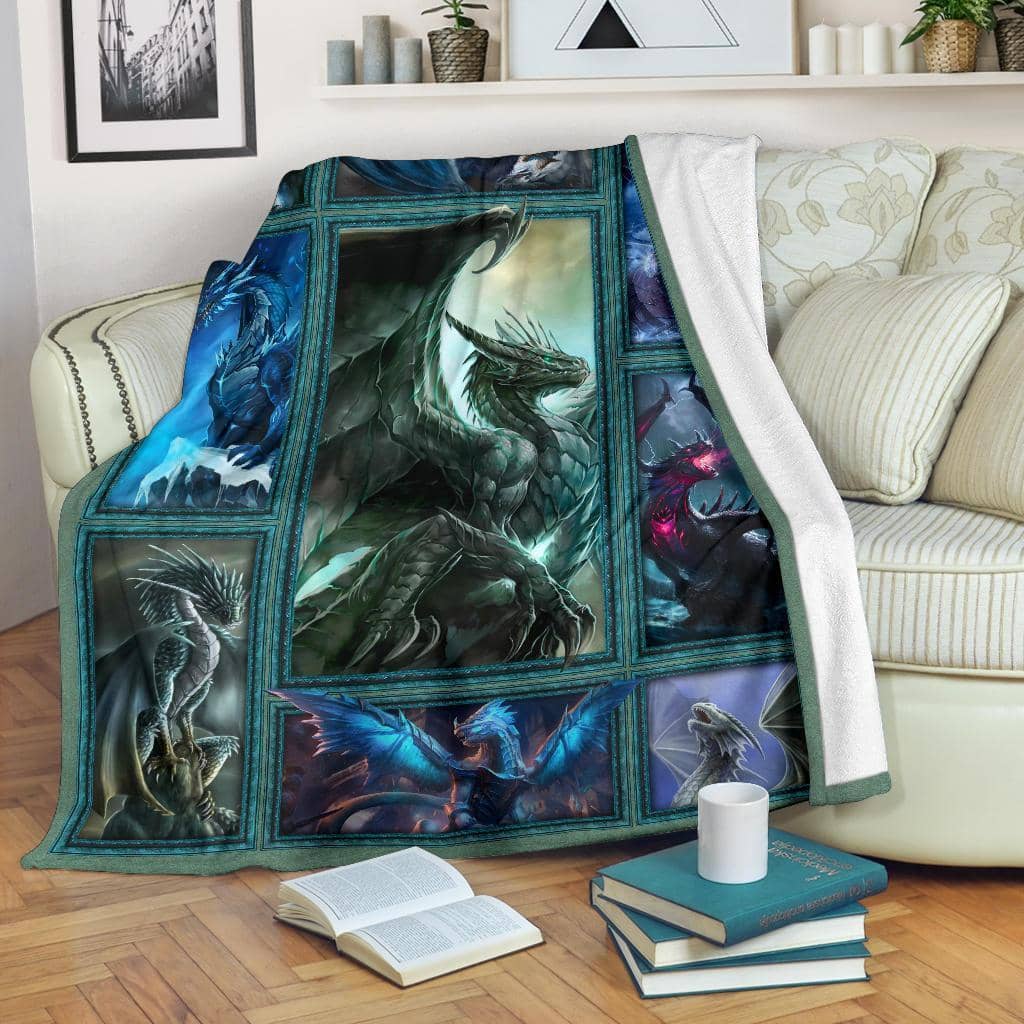Amazon Best Seller Graphic Dragon Idea Dragon Lover Fleece Blanket