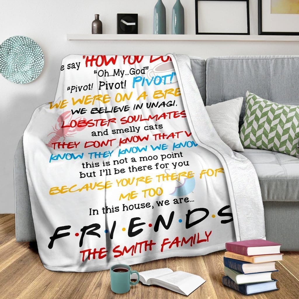 Amazon Best Seller In This House We're Friends Funny Fleece Blanket