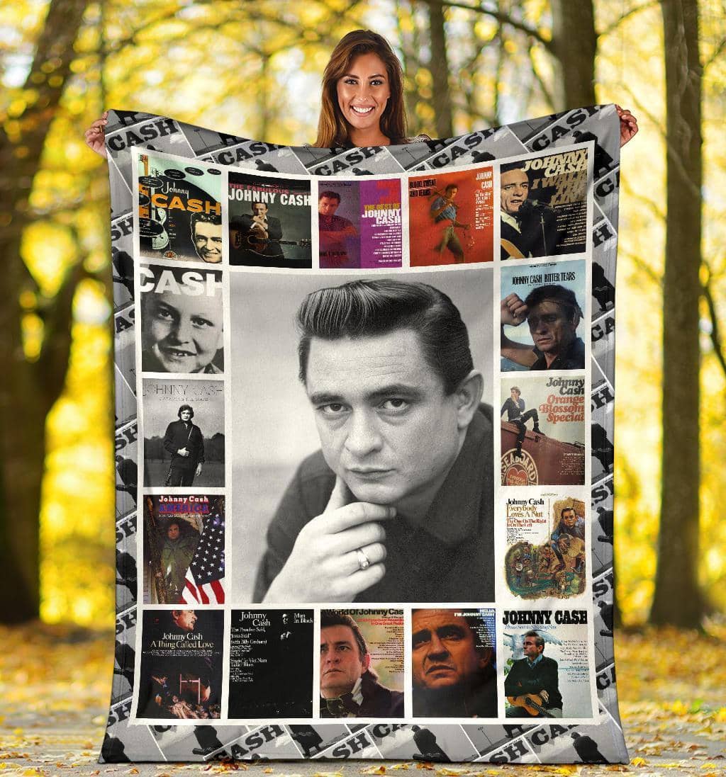 Amazon Best Seller Johnny Cash Music Fleece Blanket