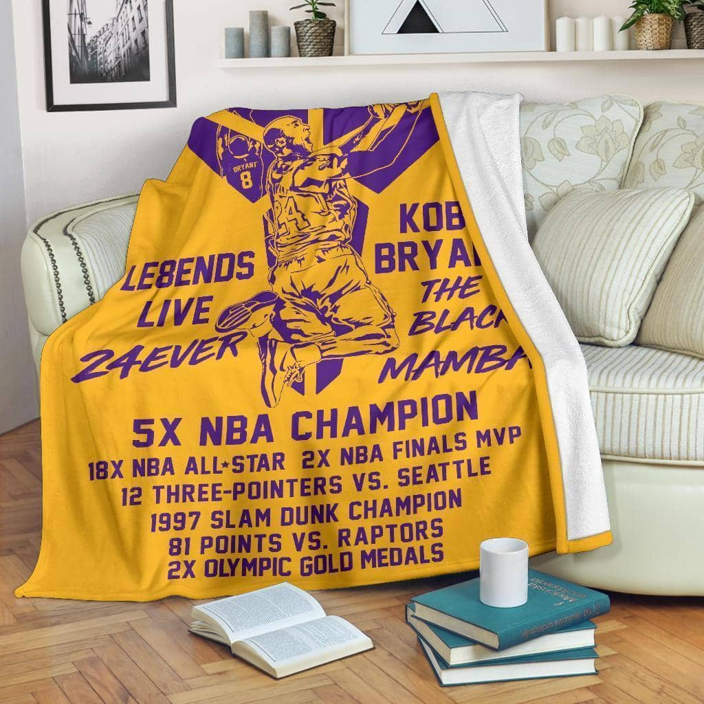 Amazon Best Seller Kobe Bryant Le8ends Live 24ever Fleece Blanket
