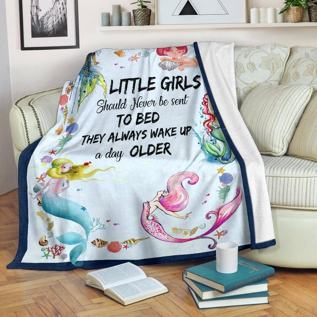 Amazon Best Seller Little Girls Mermaid Mermaid Lover Fleece Blanket