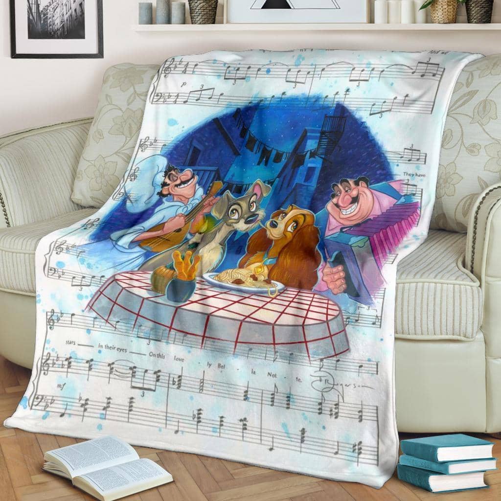 Amazon Best Seller Lyric Song Lady And The Tramp Fleece Blanket
