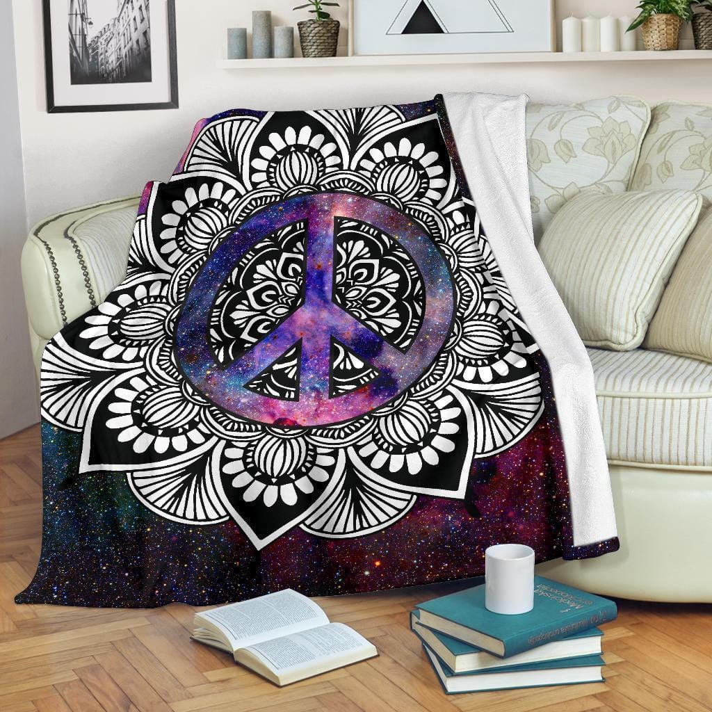 Amazon Best Seller Mandala Peace Hippie Hippie Style Fleece Blanket
