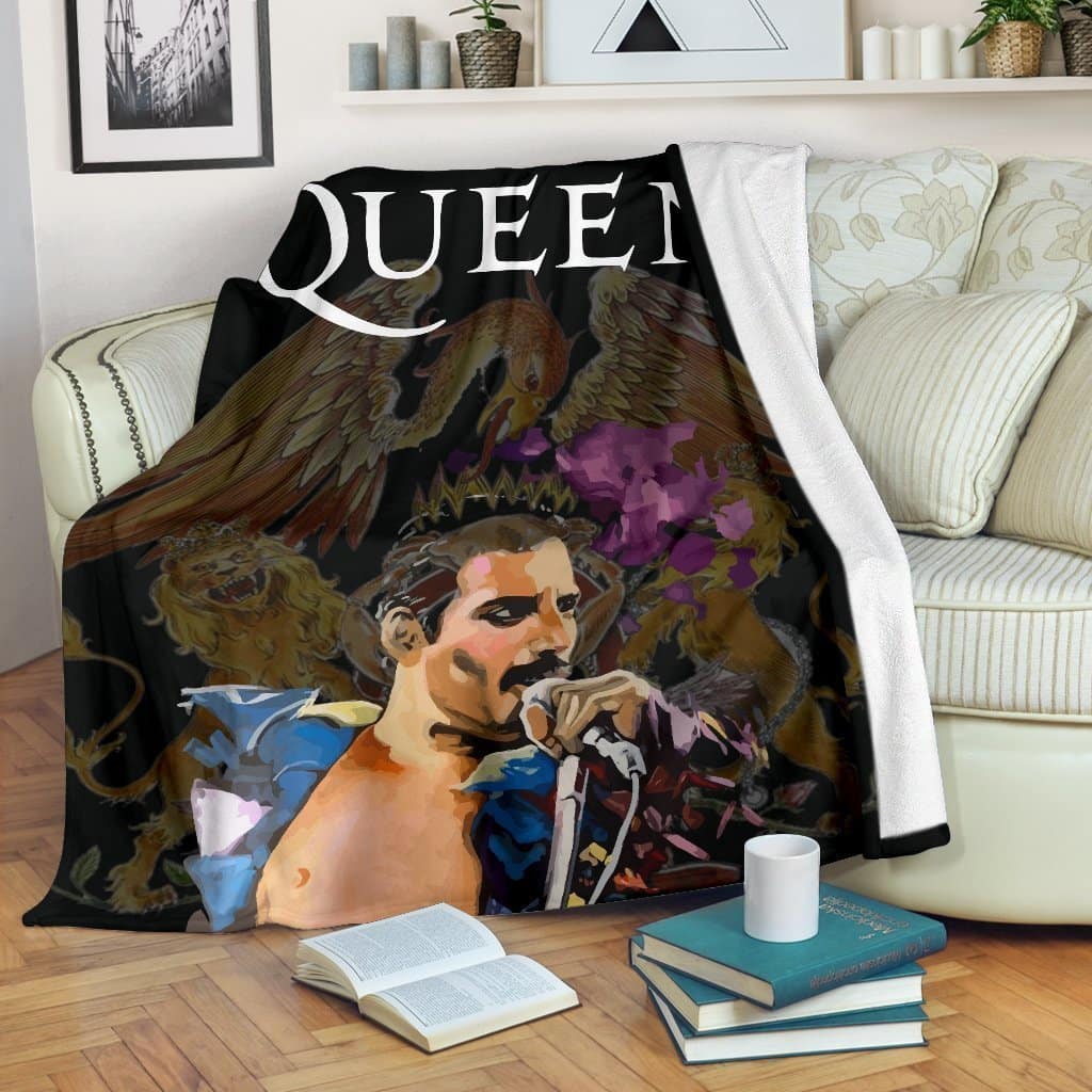 Amazon Best Seller Queen Freddie Mercury Music Fleece Blanket