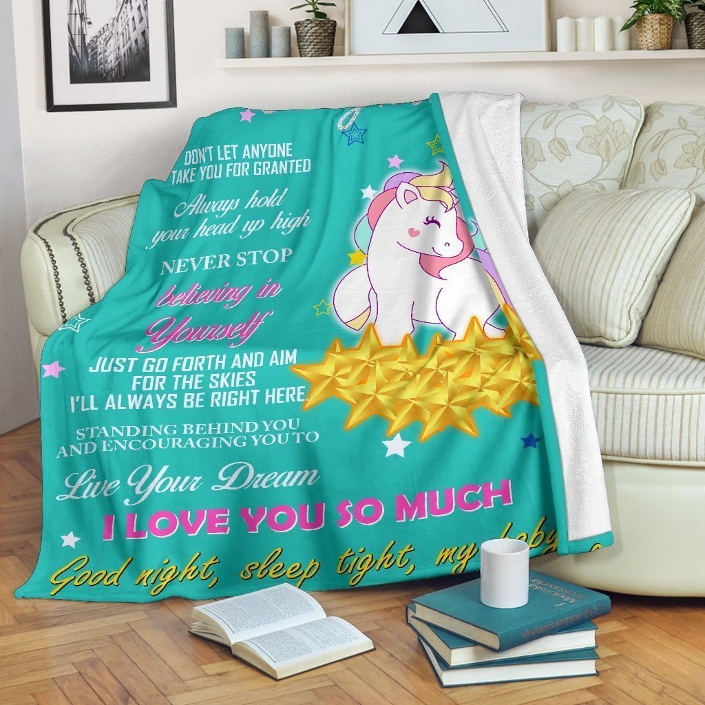 Amazon Best Seller To My Daughter I Love You Much From Mom Fleece Blanket