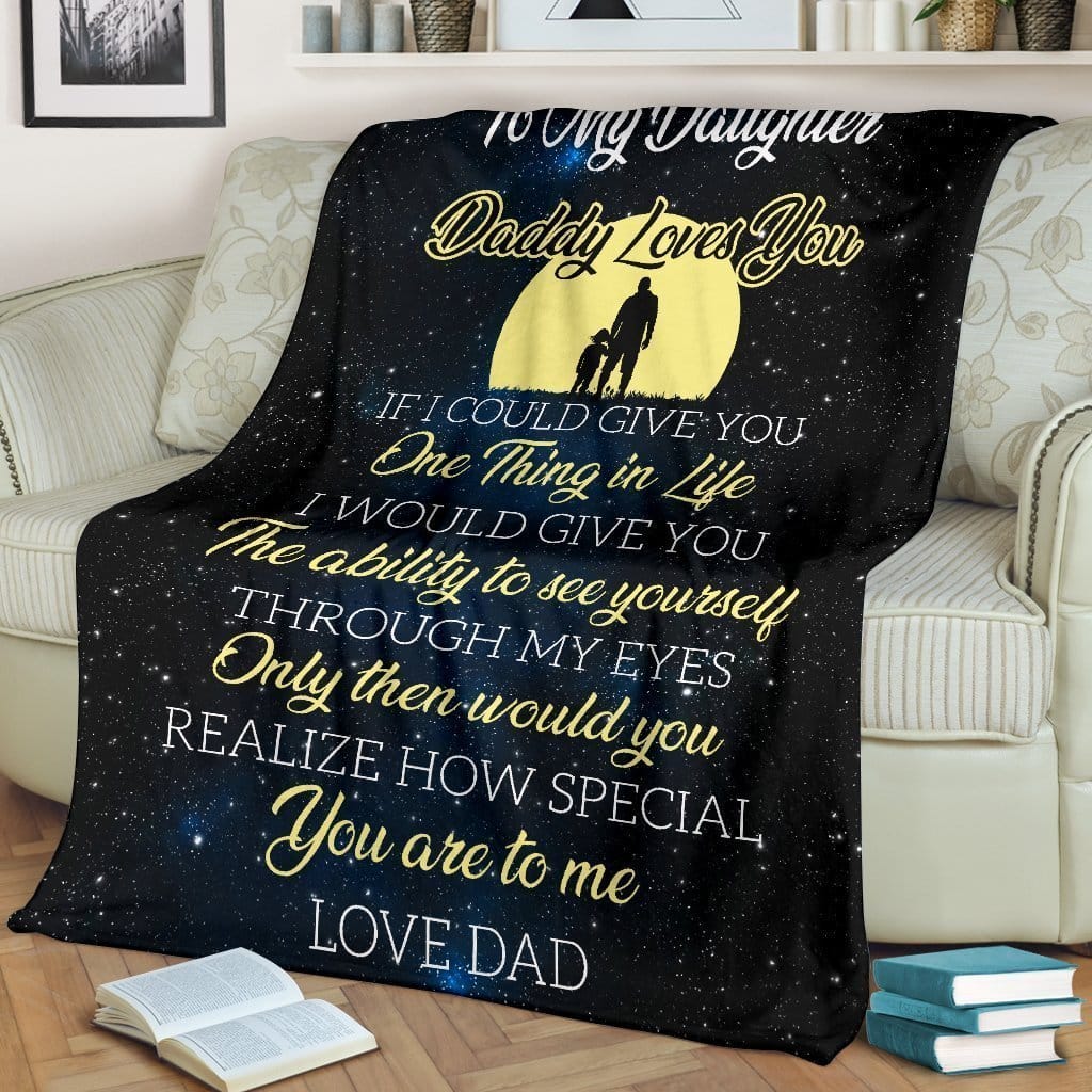 Amazon Best Seller To My Daughter You Are Special To Me Dad Fleece Blanket