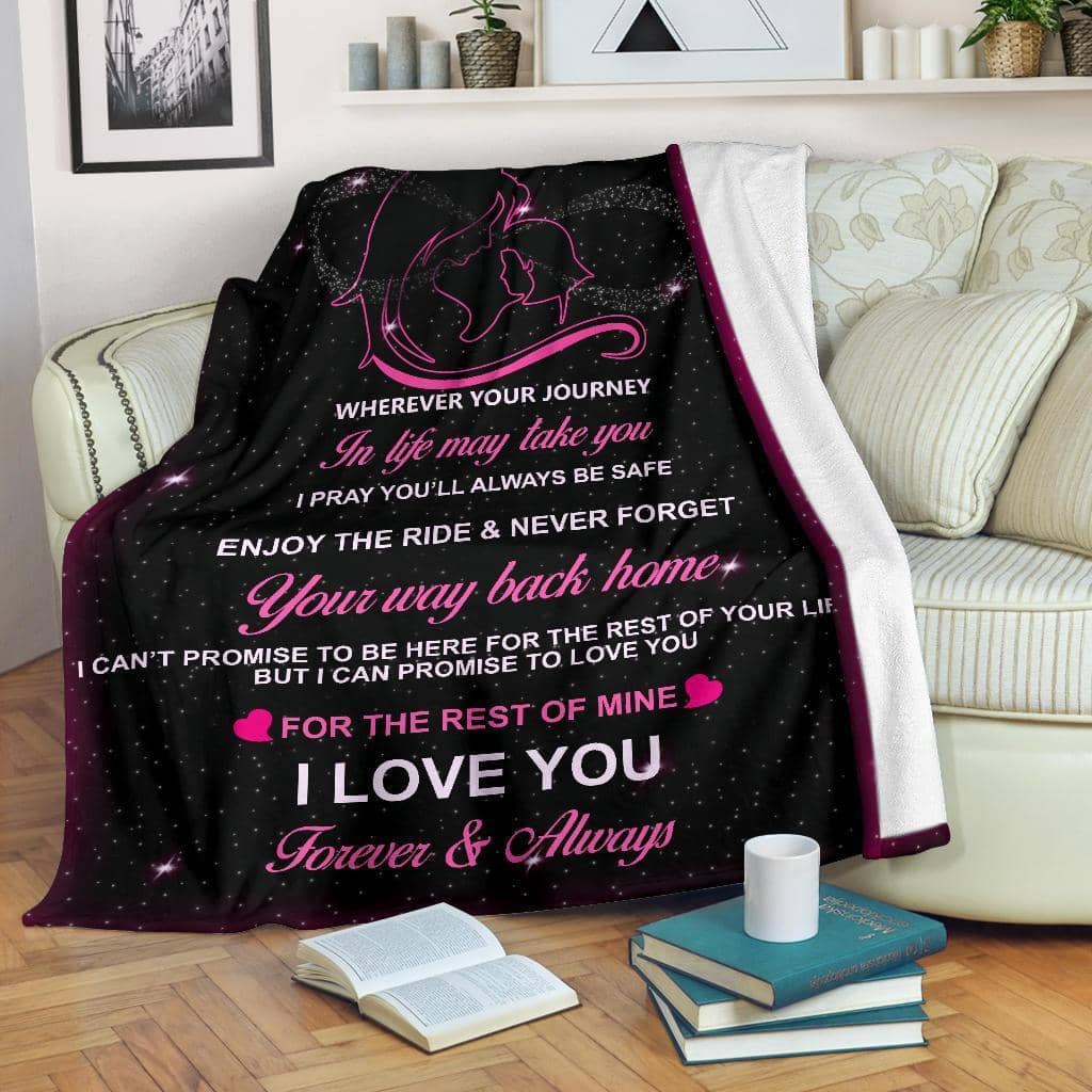 Amazon Best Seller To My Daughterever Always Mom Fleece Blanket
