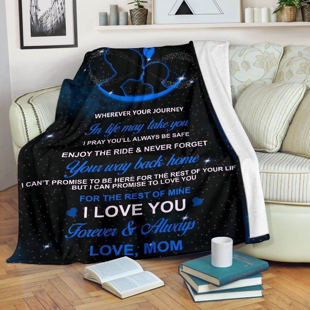 Amazon Best Seller To My Son I Love Youever And Always Mom Fleece Blanket