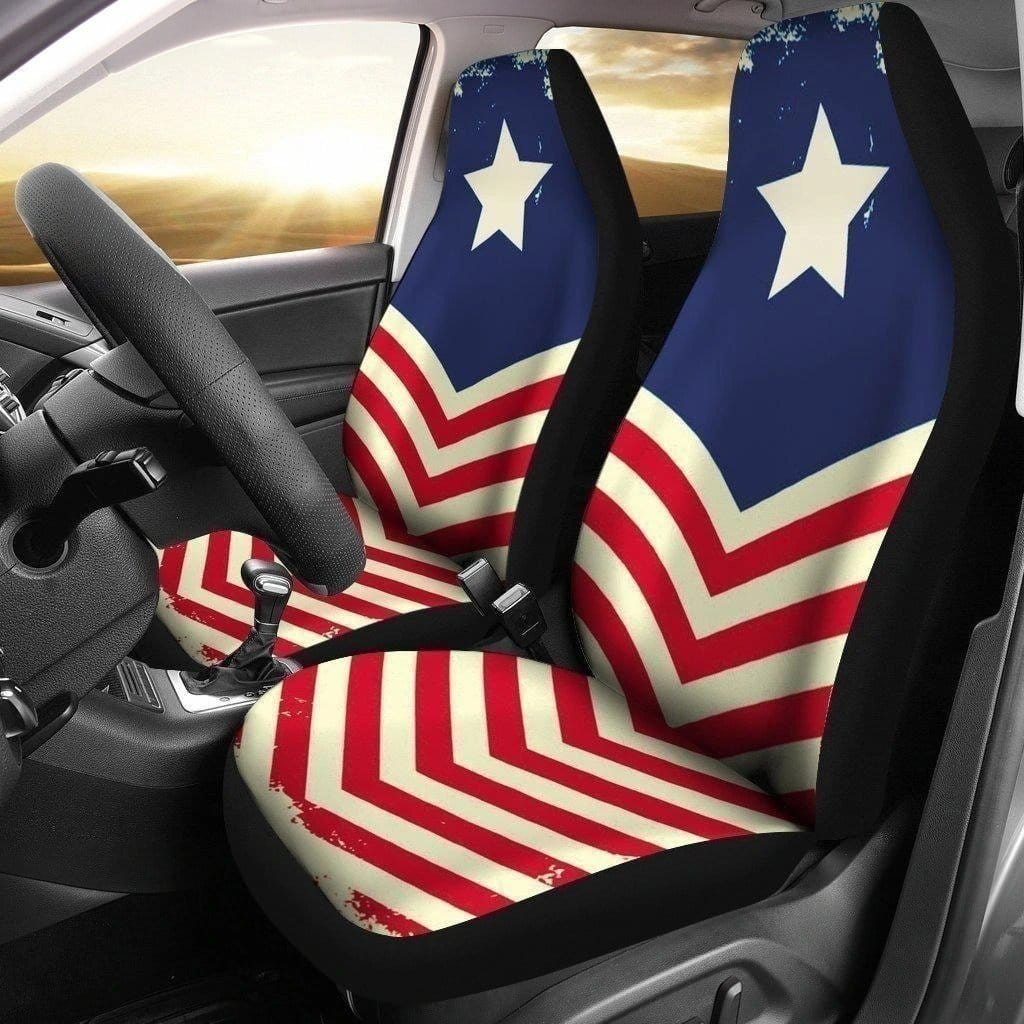 American Flag For Fan Gift Sku 1522 Car Seat Covers