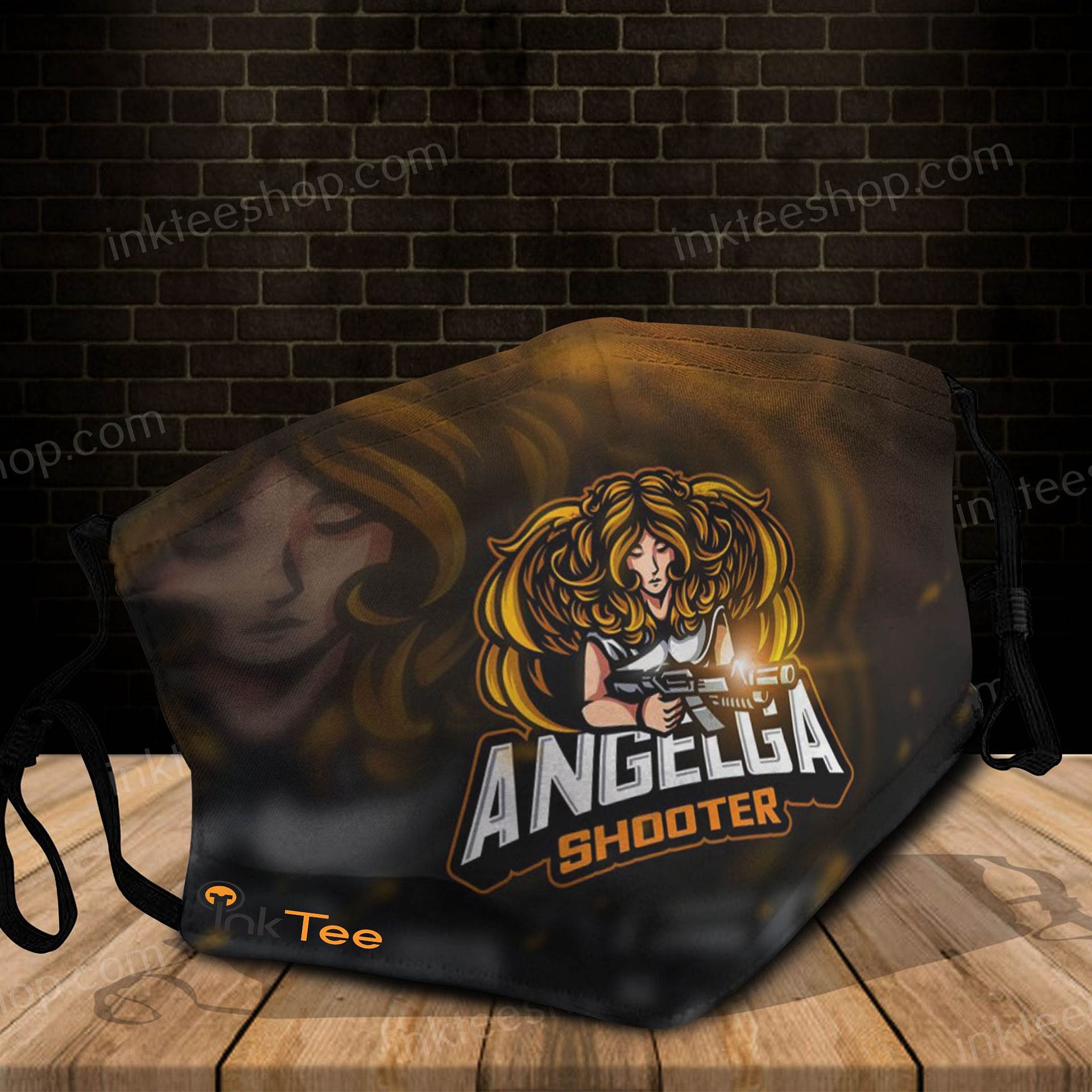 Angelga Shooter Mascot For Esports Fans Logo Face Mask