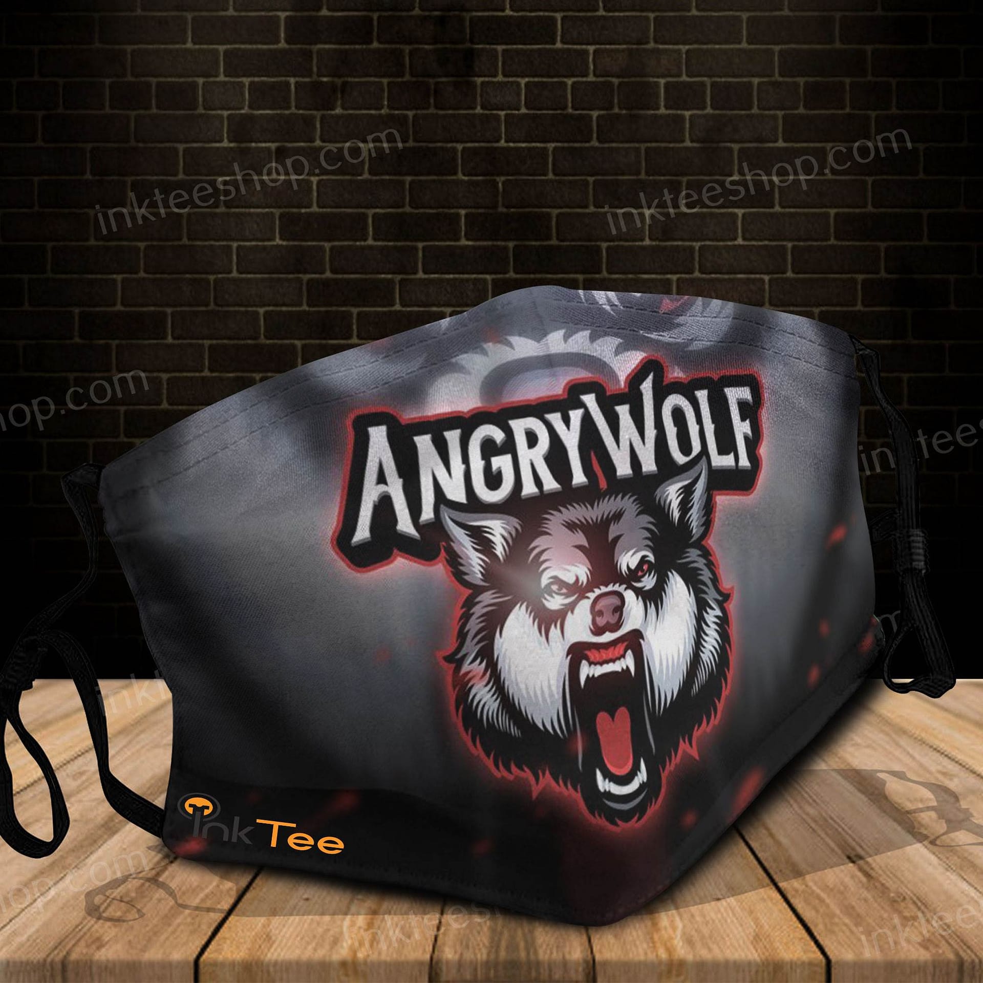 Angry Wolf Mascot For Esports Fans Logo Face Mask